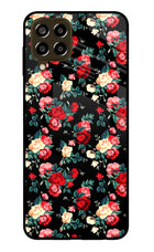 Rose Pattern Samsung M33 5G Glass Case