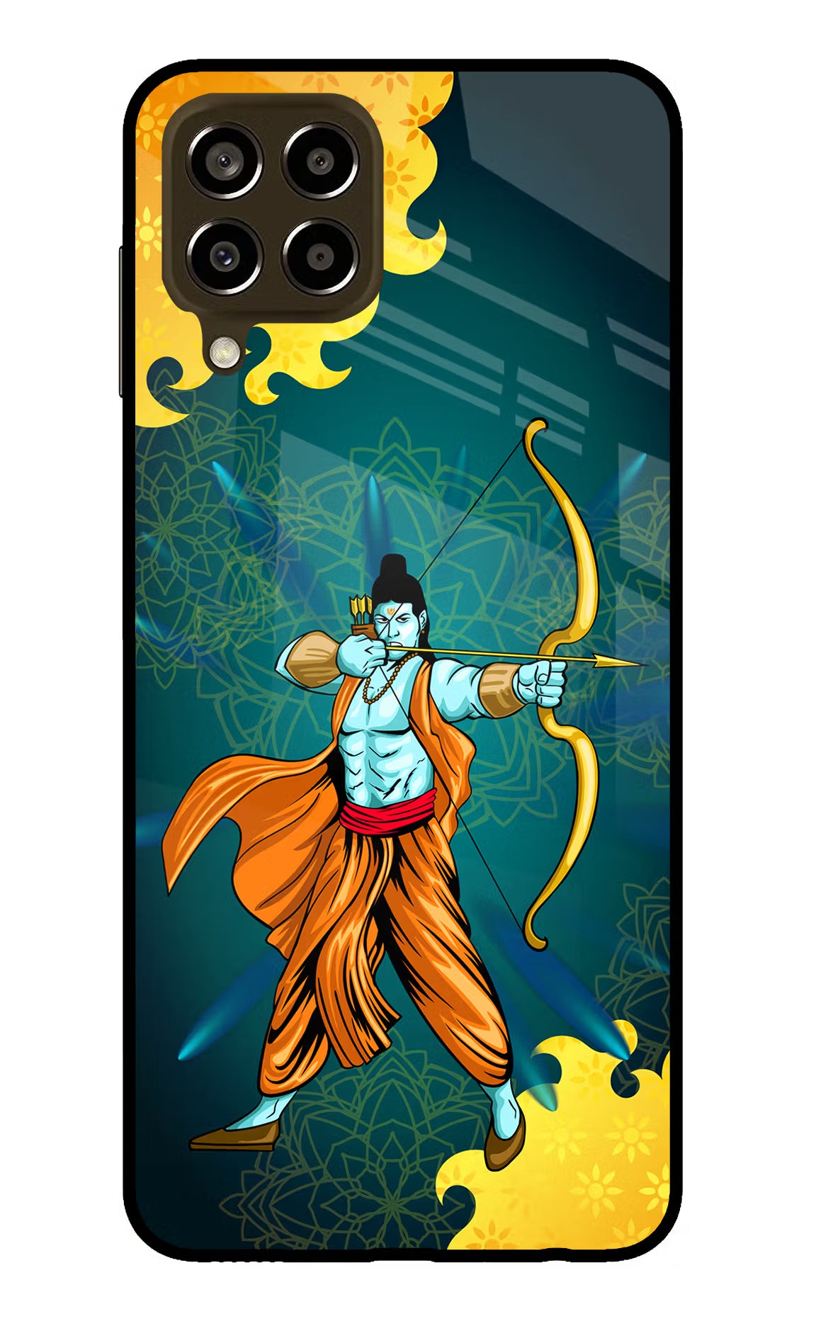 Lord Ram - 6 Samsung M33 5G Glass Case Back Cover by Casekaro