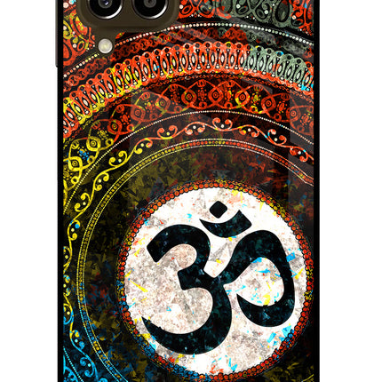 Om Cultural Samsung M33 5G Glass Case Back Cover by Casekaro
