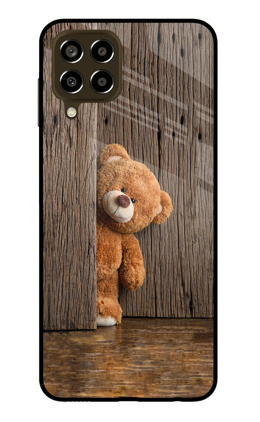 Teddy Wooden Samsung M33 5G Glass Case