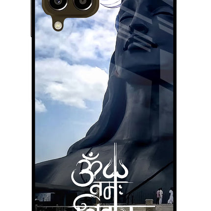 Om Namah Shivay Samsung M33 5G Glass Case Back Cover by Casekaro