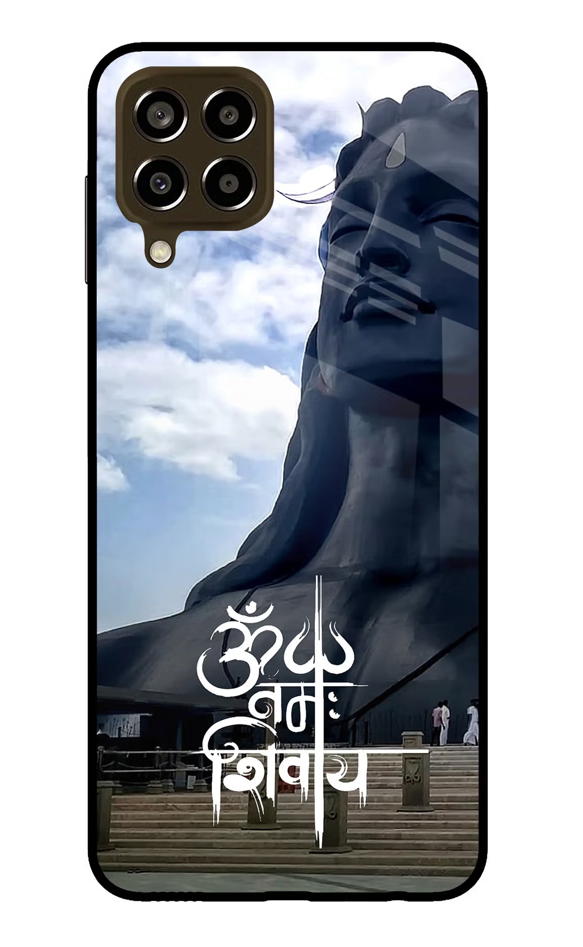 Om Namah Shivay Samsung M33 5G Glass Case Back Cover by Casekaro