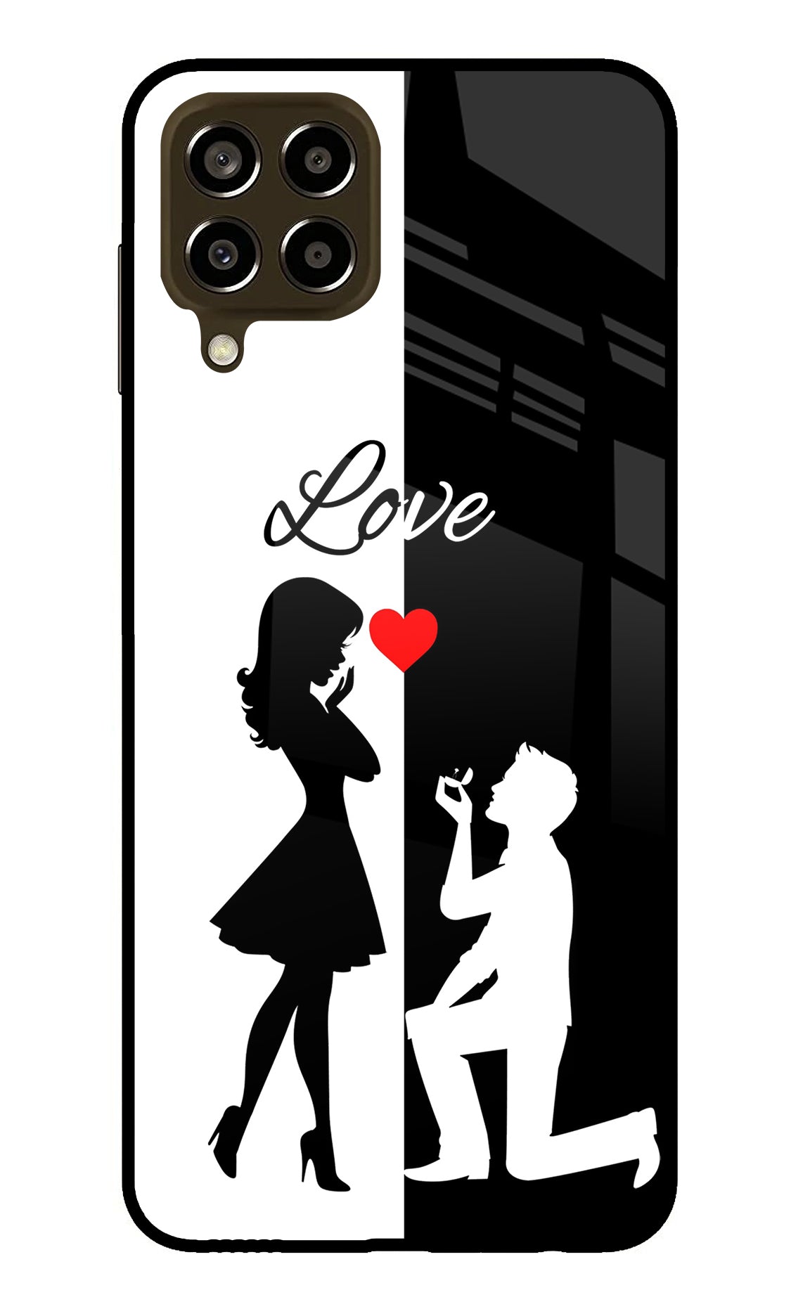 Love Propose Black And White Samsung M33 5G Back Cover