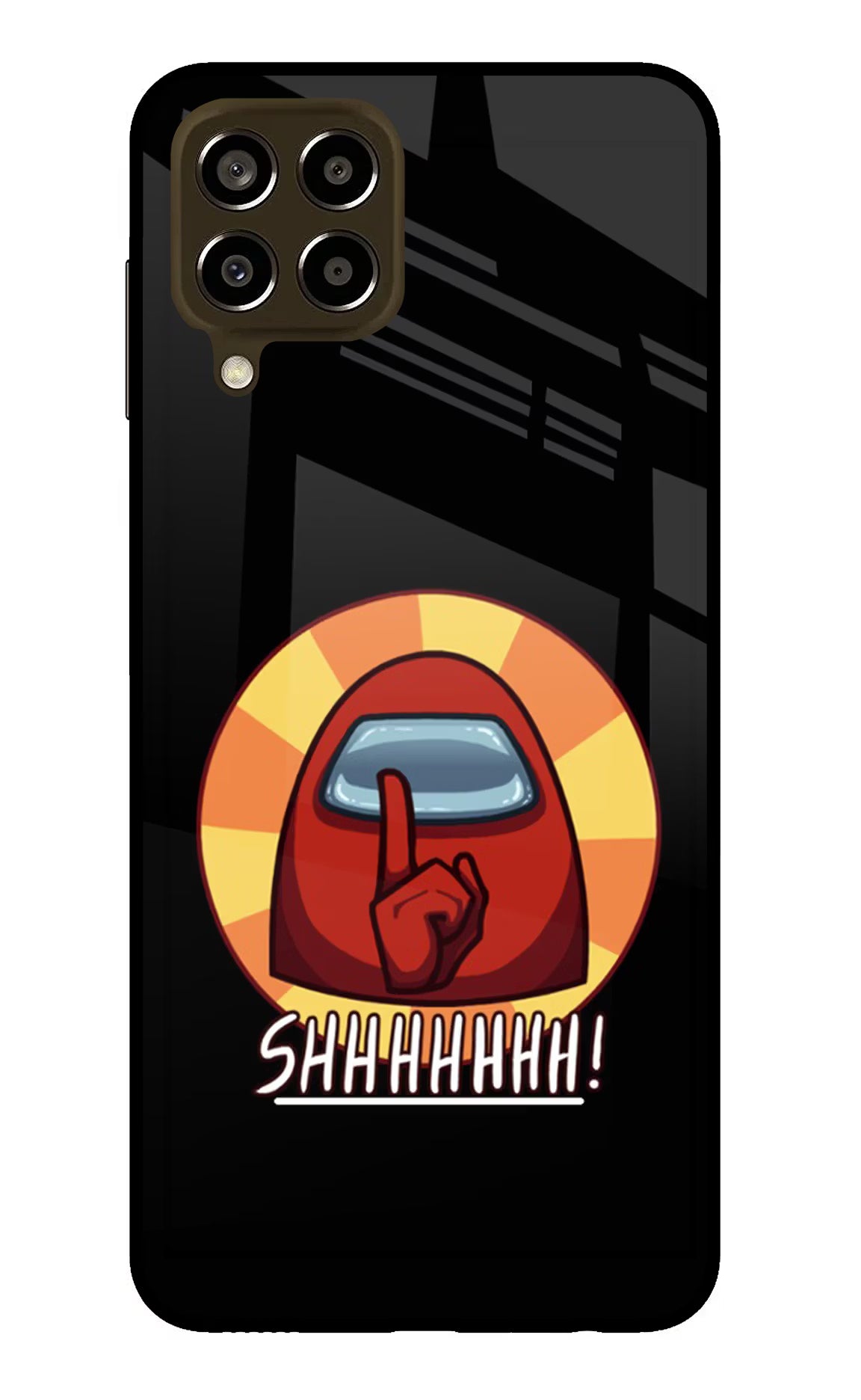 Among Us Shhh! Samsung M33 5G Glass Case Back Cover by Casekaro