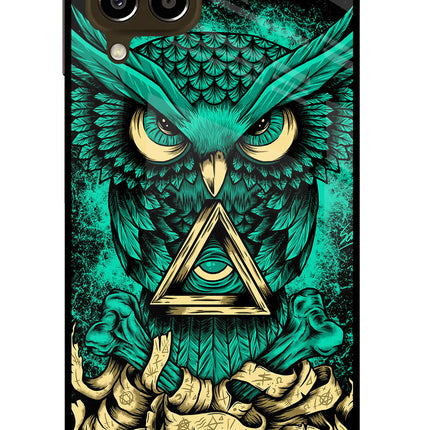 Green Owl Samsung M33 5G Glass Case