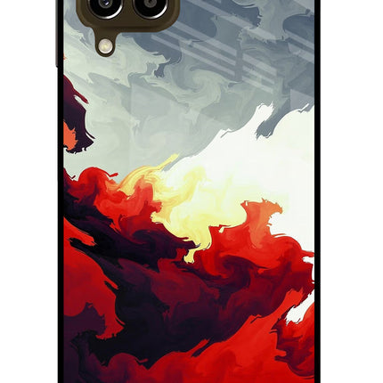 Fire Cloud Samsung M33 5G Glass Case