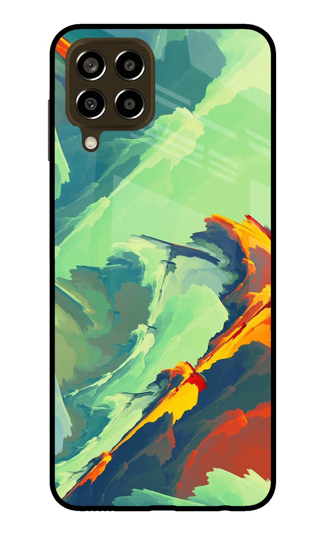 Paint Art Samsung M33 5G Glass Case Back Cover by Casekaro