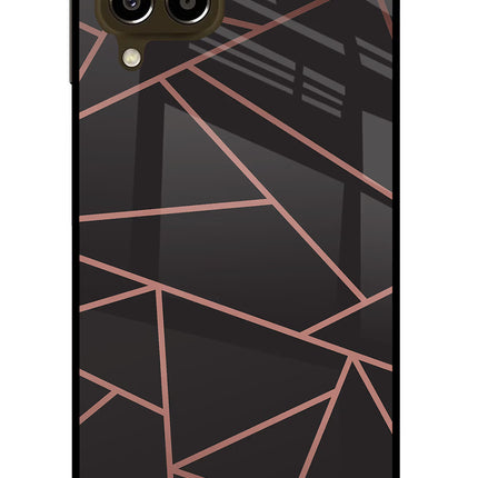 Geometric Pattern Samsung M33 5G Glass Case Back Cover by Casekaro