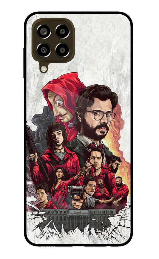 Money Heist Artwork Samsung M33 5G Glass Case