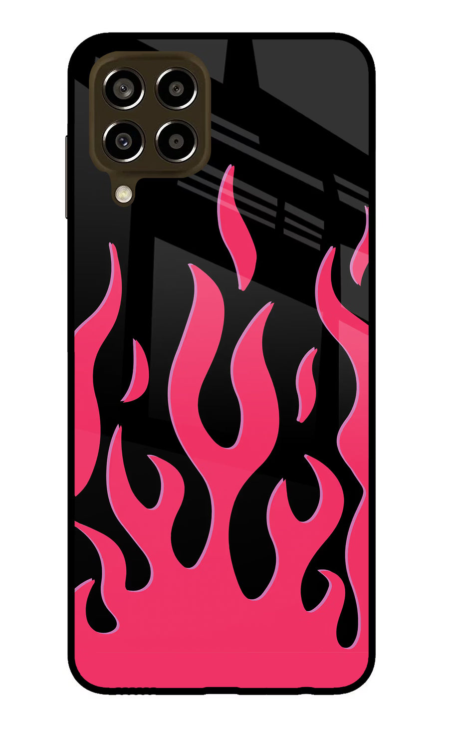 Fire Flames Samsung M33 5G Back Cover, Glass case