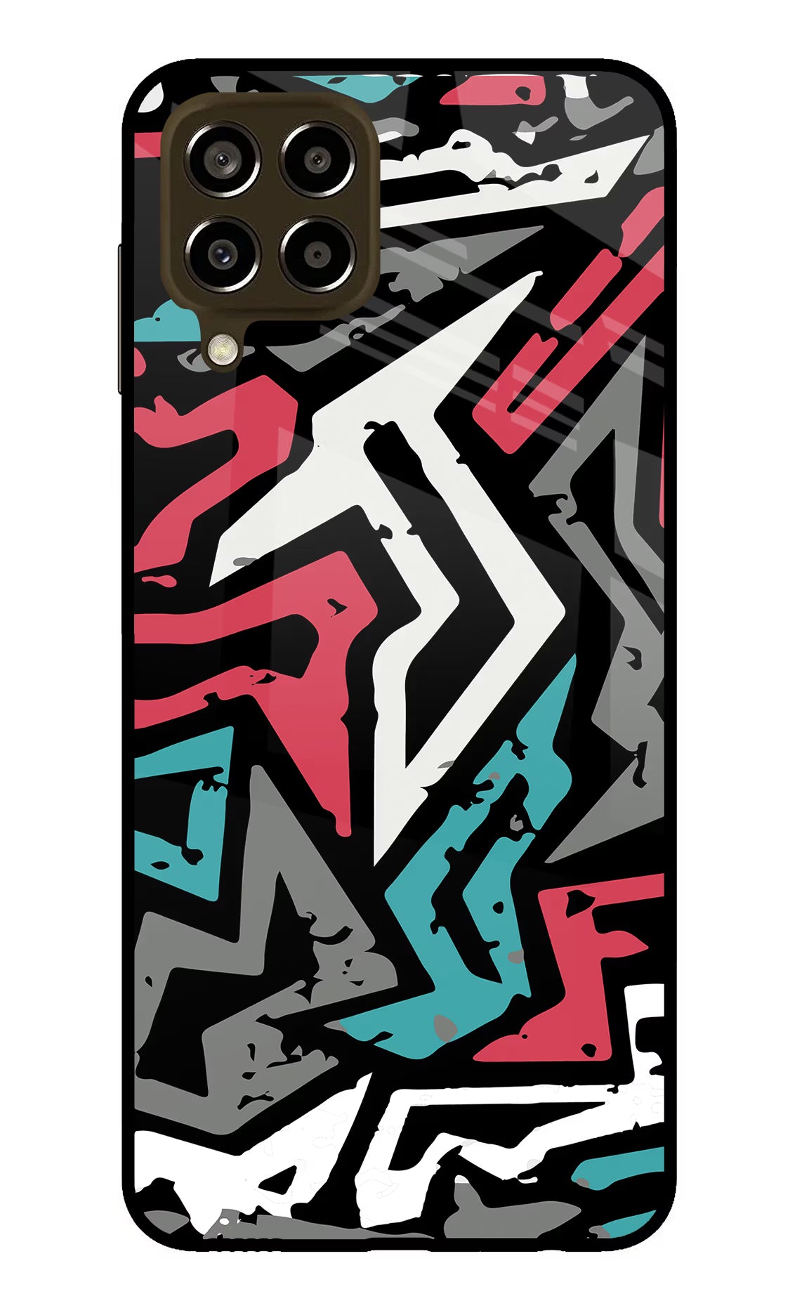 Geometric Graffiti Samsung M33 5G Glass Case Back Cover by Casekaro