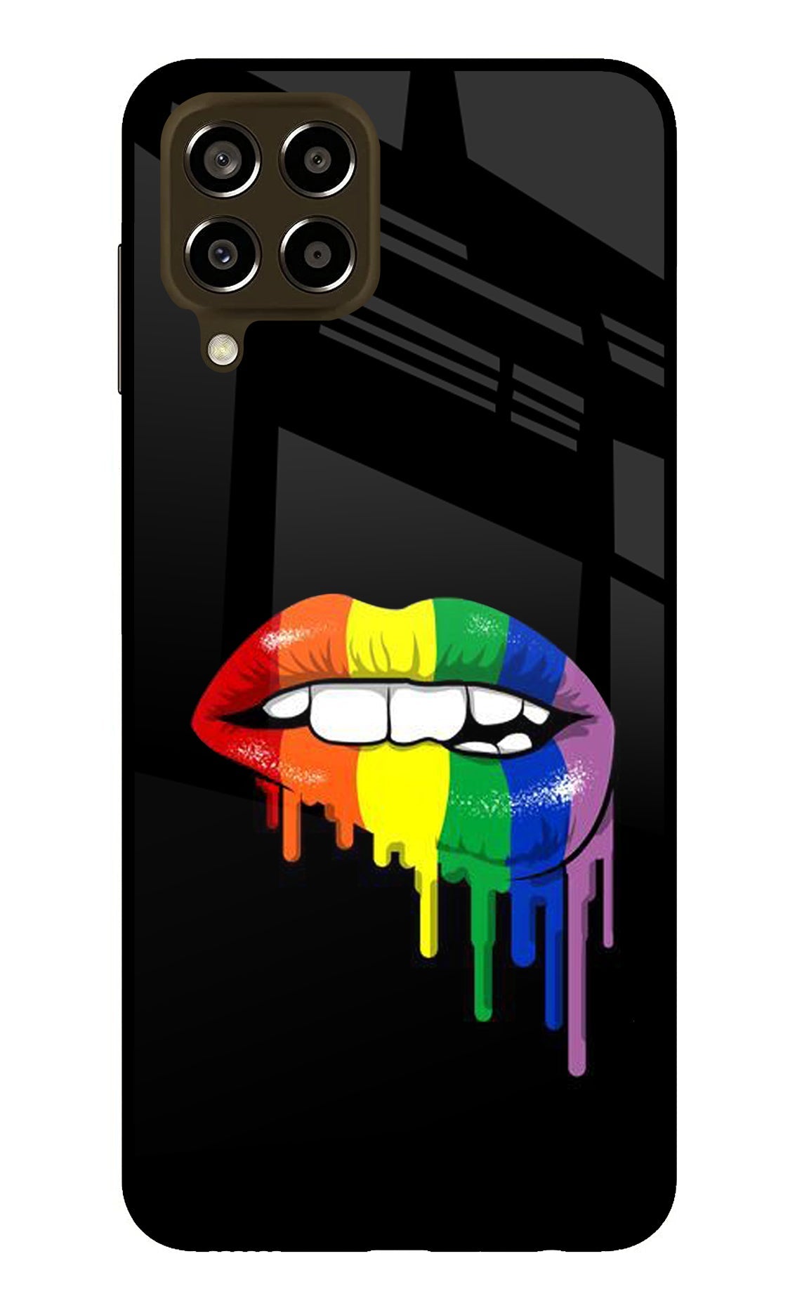 Lips Biting Samsung M33 5G Glass Case