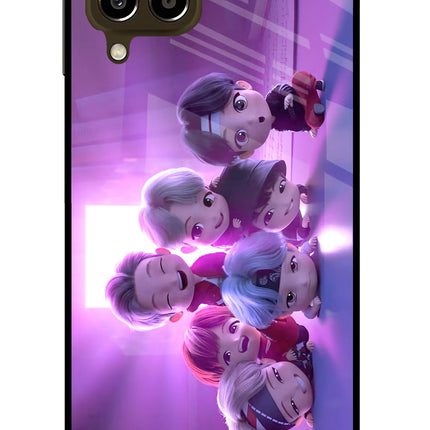 BTS Chibi Samsung M33 5G Glass Case