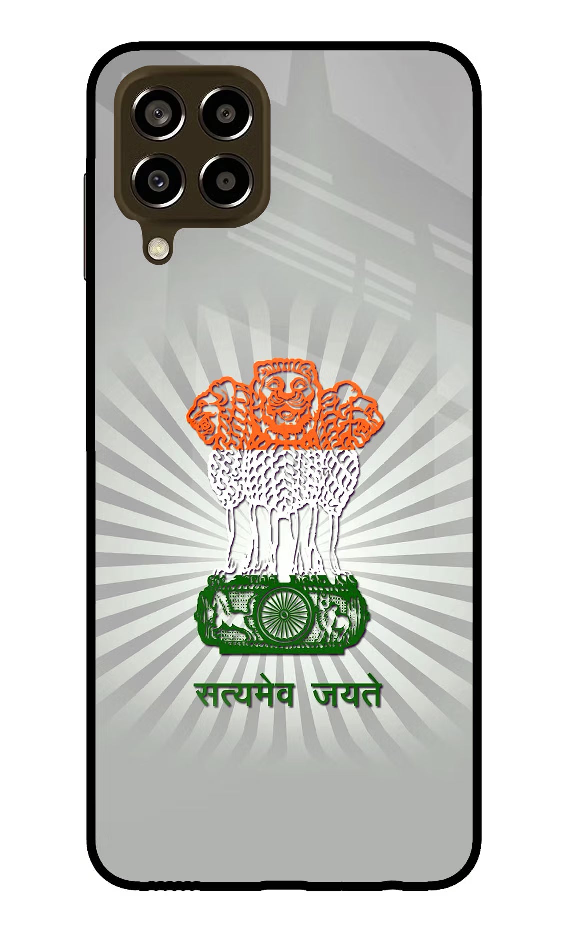 Satyamev Jayate Art Samsung M33 5G Glass Case Back Cover by Casekaro