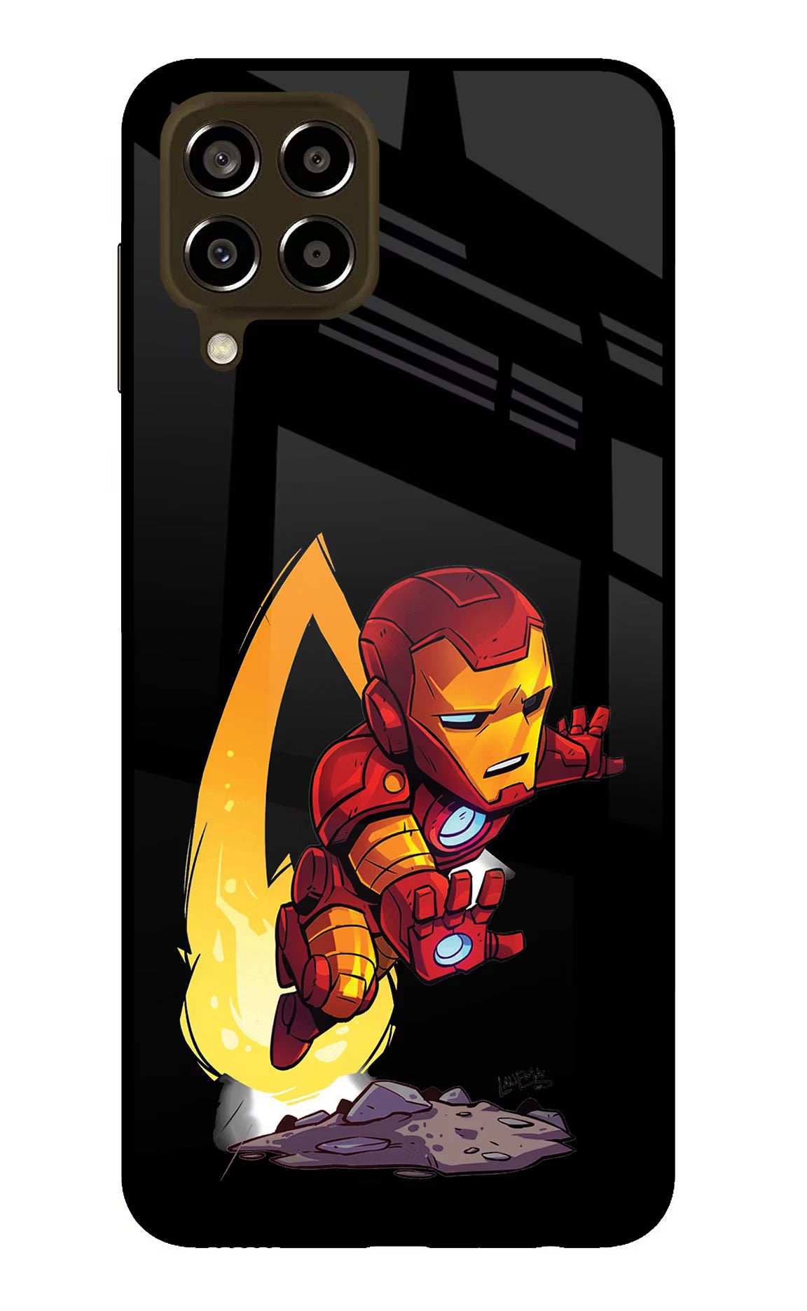 IronMan Samsung M33 5G Glass Case Back Cover by Casekaro