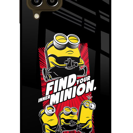 Find your inner Minion Samsung M33 5G Glass Case Back Cover by Casekaro