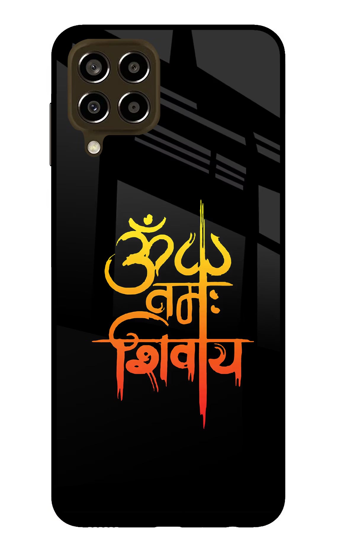Om Namah Shivay Samsung M33 5G Glass Case Back Cover by Casekaro