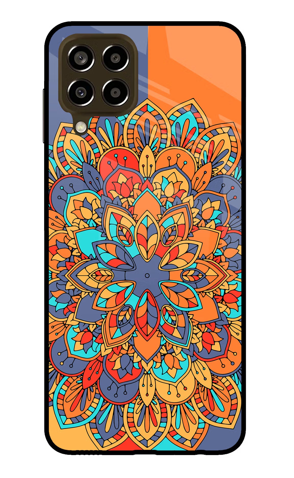 Color Mandala Samsung M33 5G Glass Case Back Cover by Casekaro