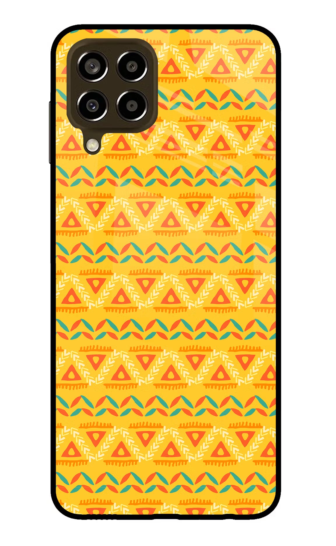 Tribal Pattern Samsung M33 5G Glass Case Back Cover by Casekaro
