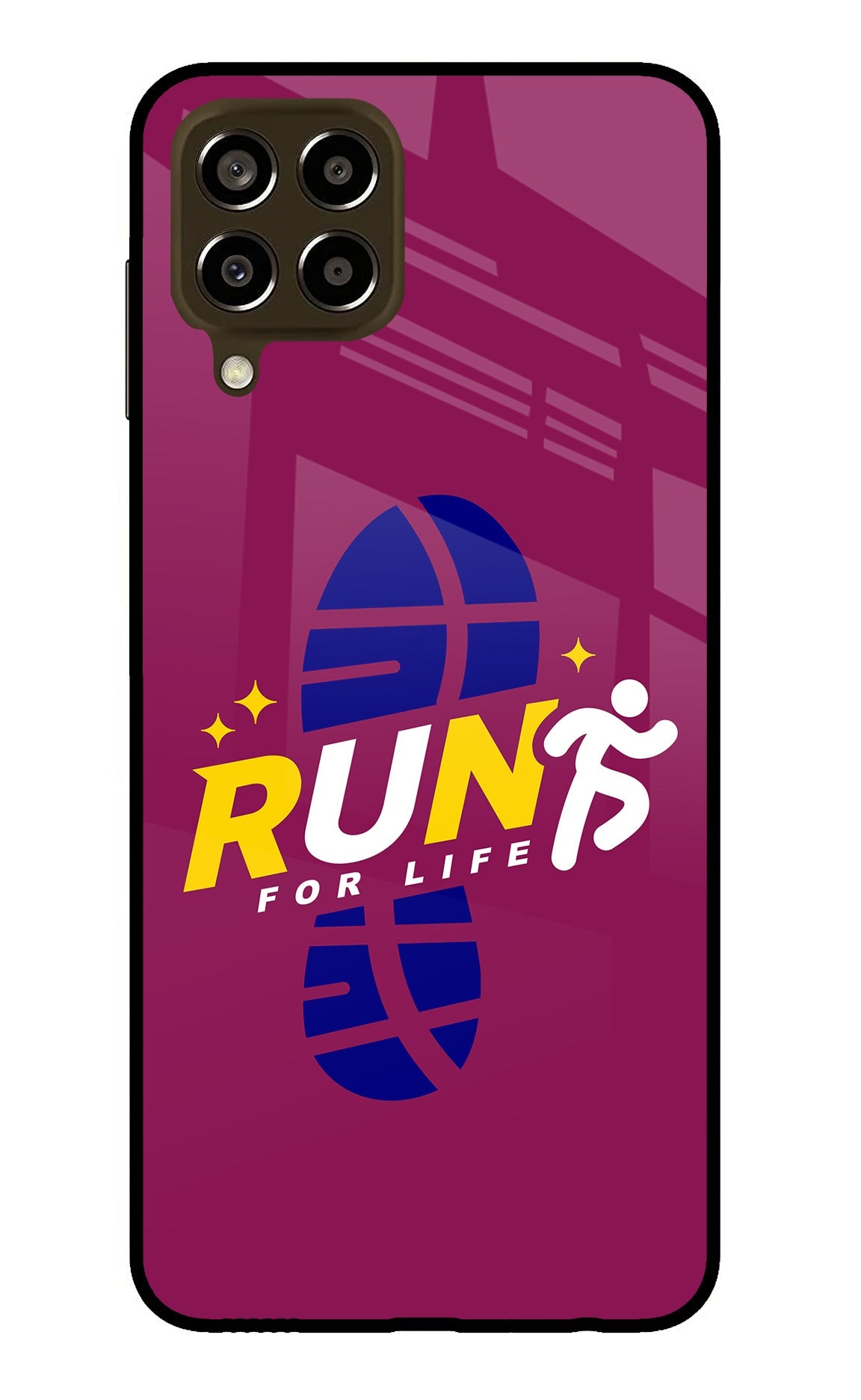 Run for Life Samsung M33 5G Glass Case