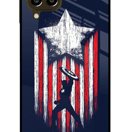 Captain America Marvel Art Samsung M33 5G Glass Case