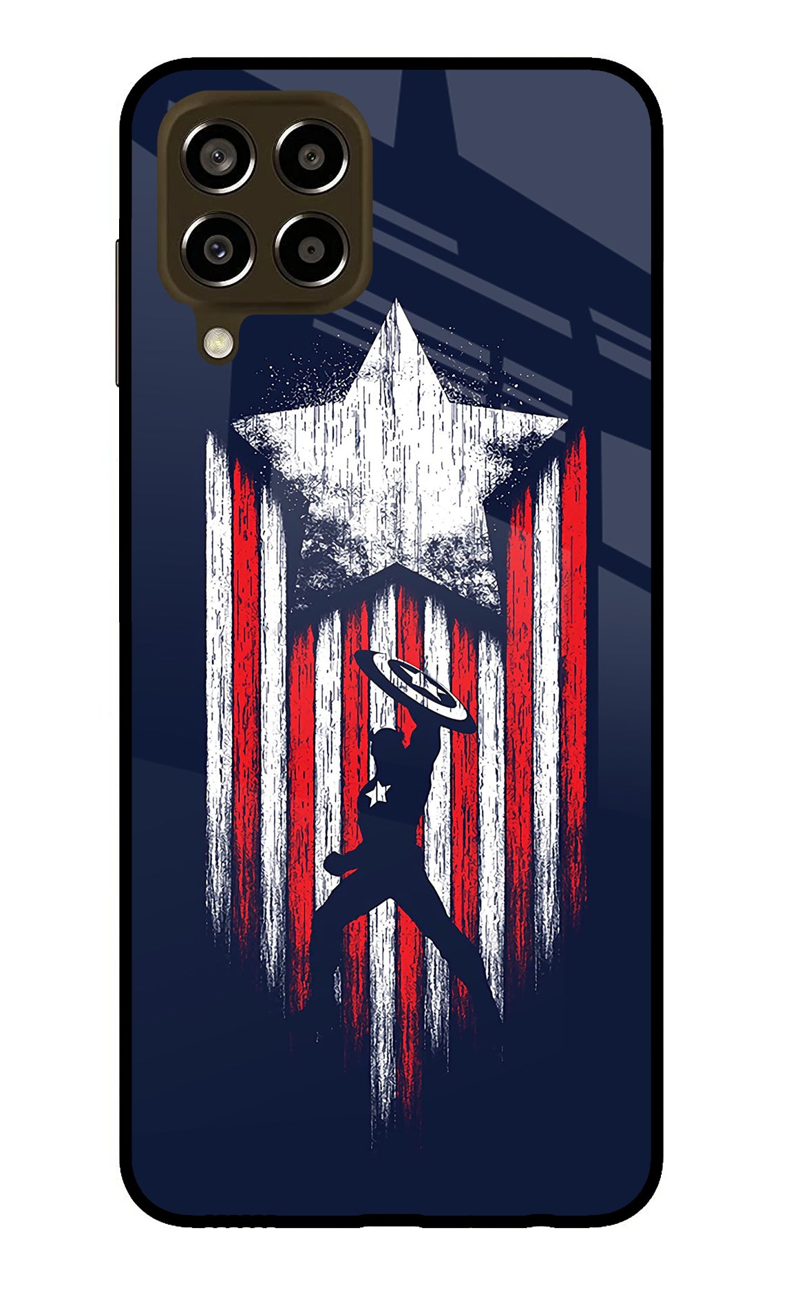 Captain America Marvel Art Samsung M33 5G Glass Case