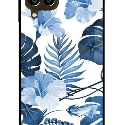 Fabric Art Samsung M33 5G Glass Case Back Cover by Casekaro