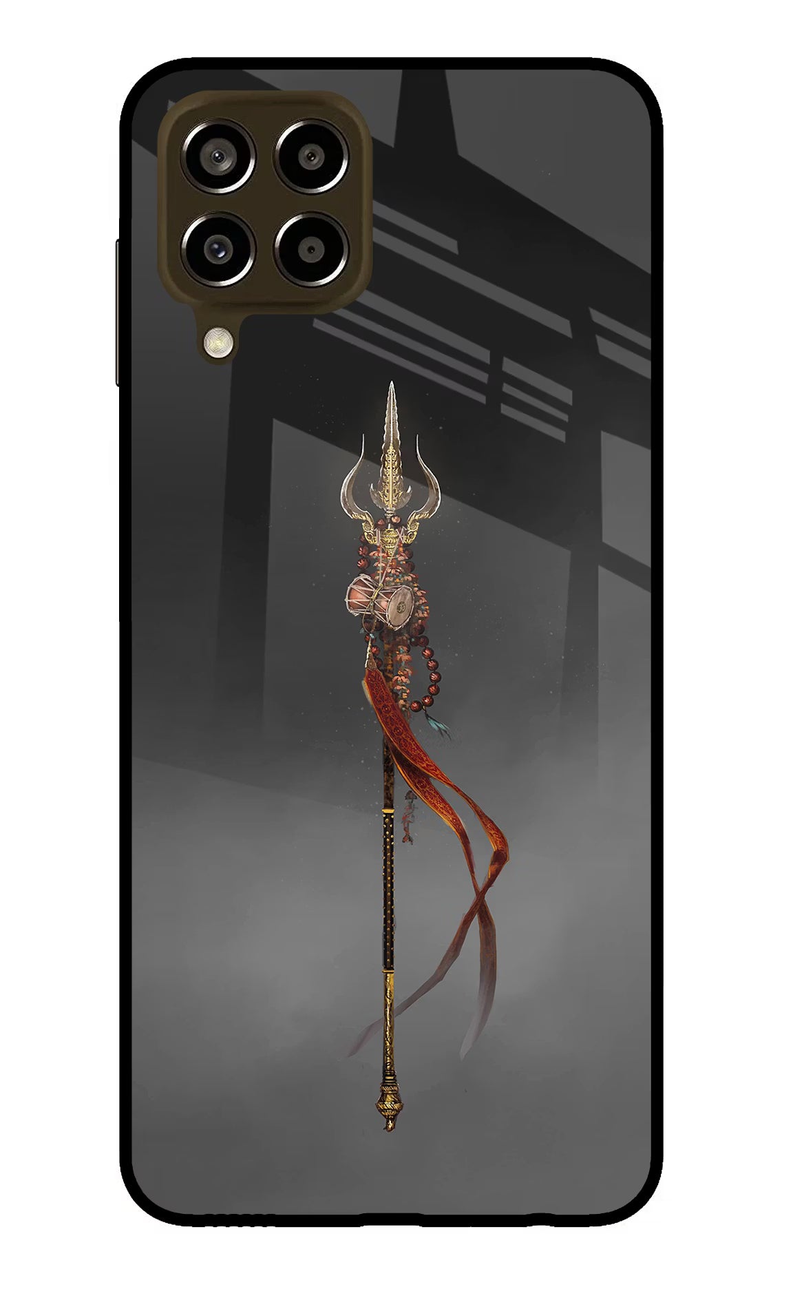 Shiv Trishul Samsung M33 5G Glass Case Back Cover by Casekaro
