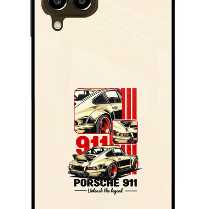 Classic Porsche 911 Samsung M33 5G Glass Case Back Cover by Casekaro