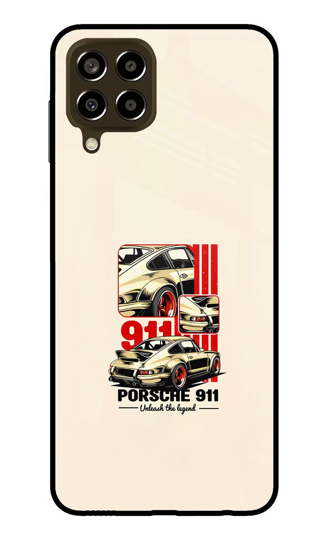 Classic Porsche 911 Samsung M33 5G Glass Case Back Cover by Casekaro