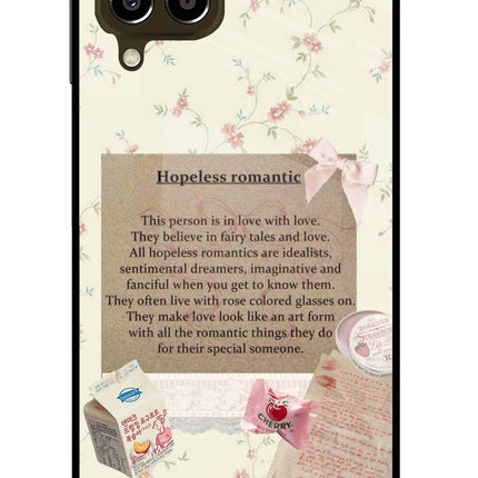 Hopeless Romantic Samsung M33 5G Glass Case Back Cover by Casekaro