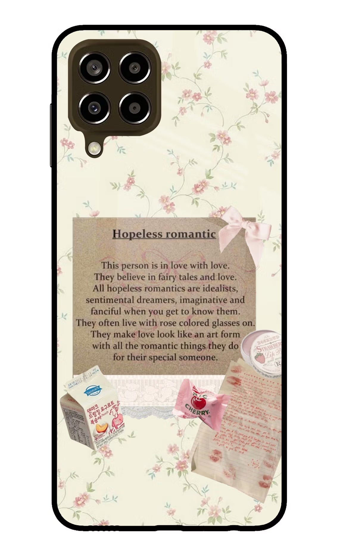 Hopeless Romantic Samsung M33 5G Glass Case Back Cover by Casekaro