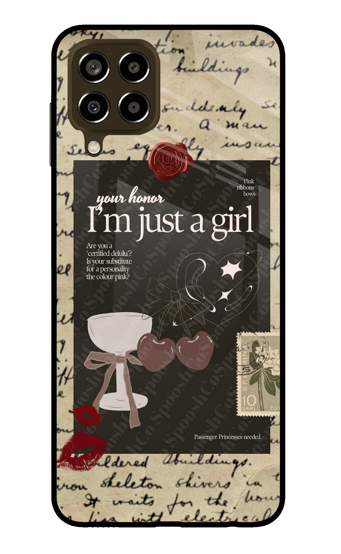 I am just a girl Samsung M33 5G Glass Case Back Cover by Casekaro