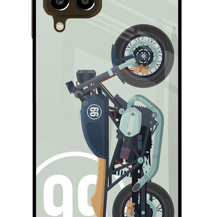 Classic Cafe Racer 99 Samsung M33 5G Glass Case Back Cover by Casekaro