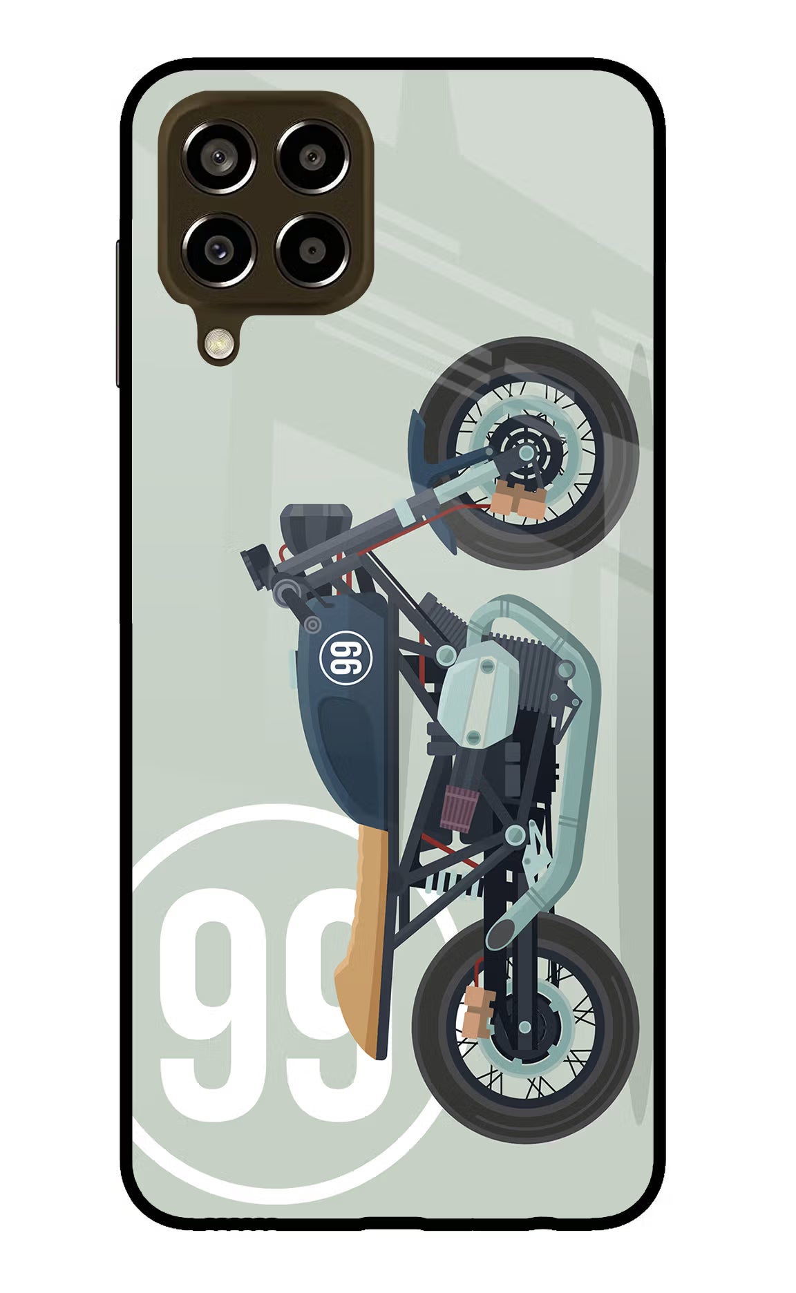 Classic Cafe Racer 99 Samsung M33 5G Glass Case Back Cover by Casekaro