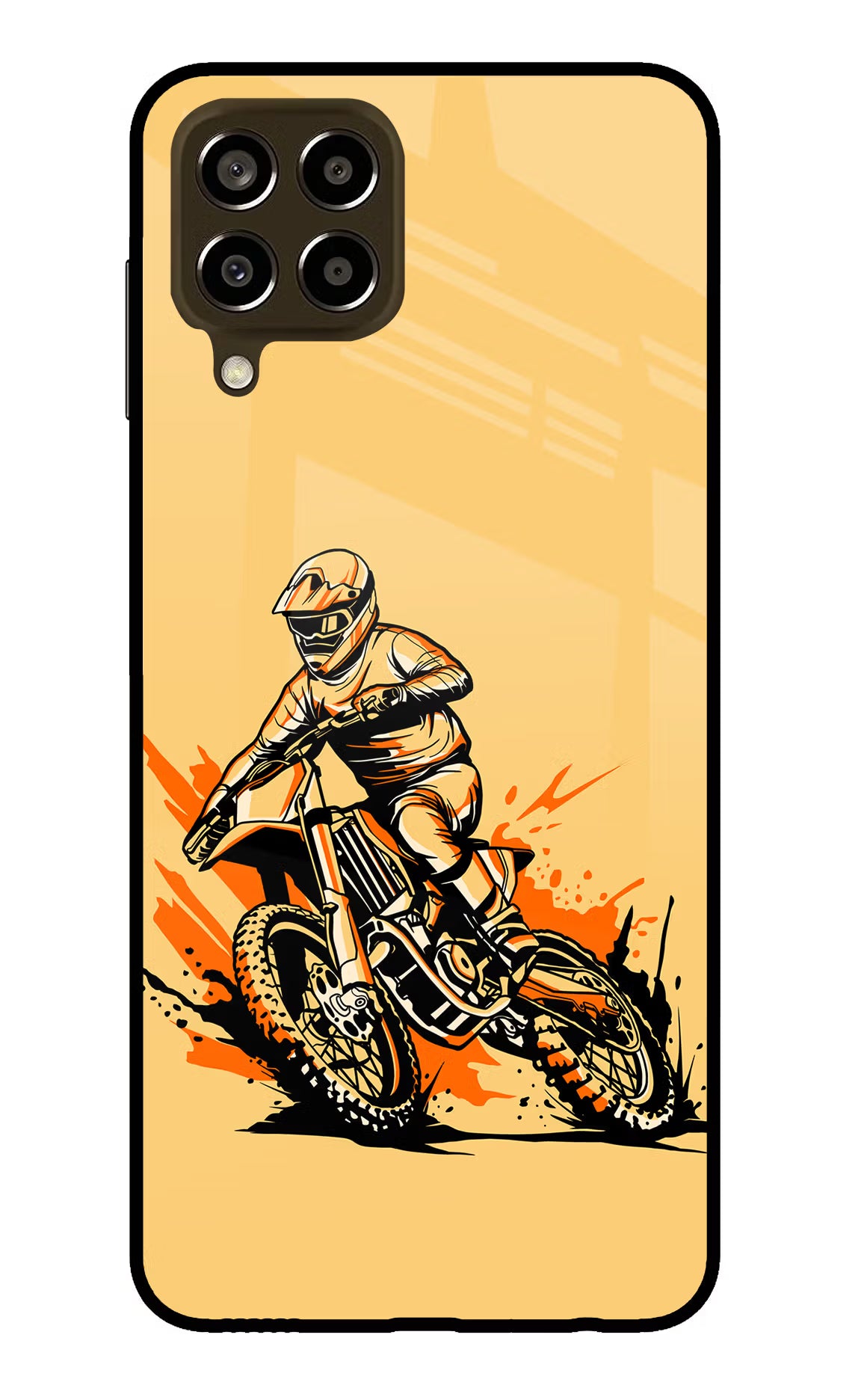 Off-Road Fury Samsung M33 5G Glass Case Back Cover by Casekaro