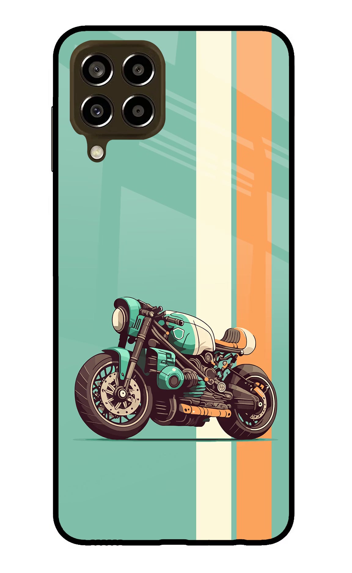 Striped Moto Drift Samsung M33 5G Glass Case