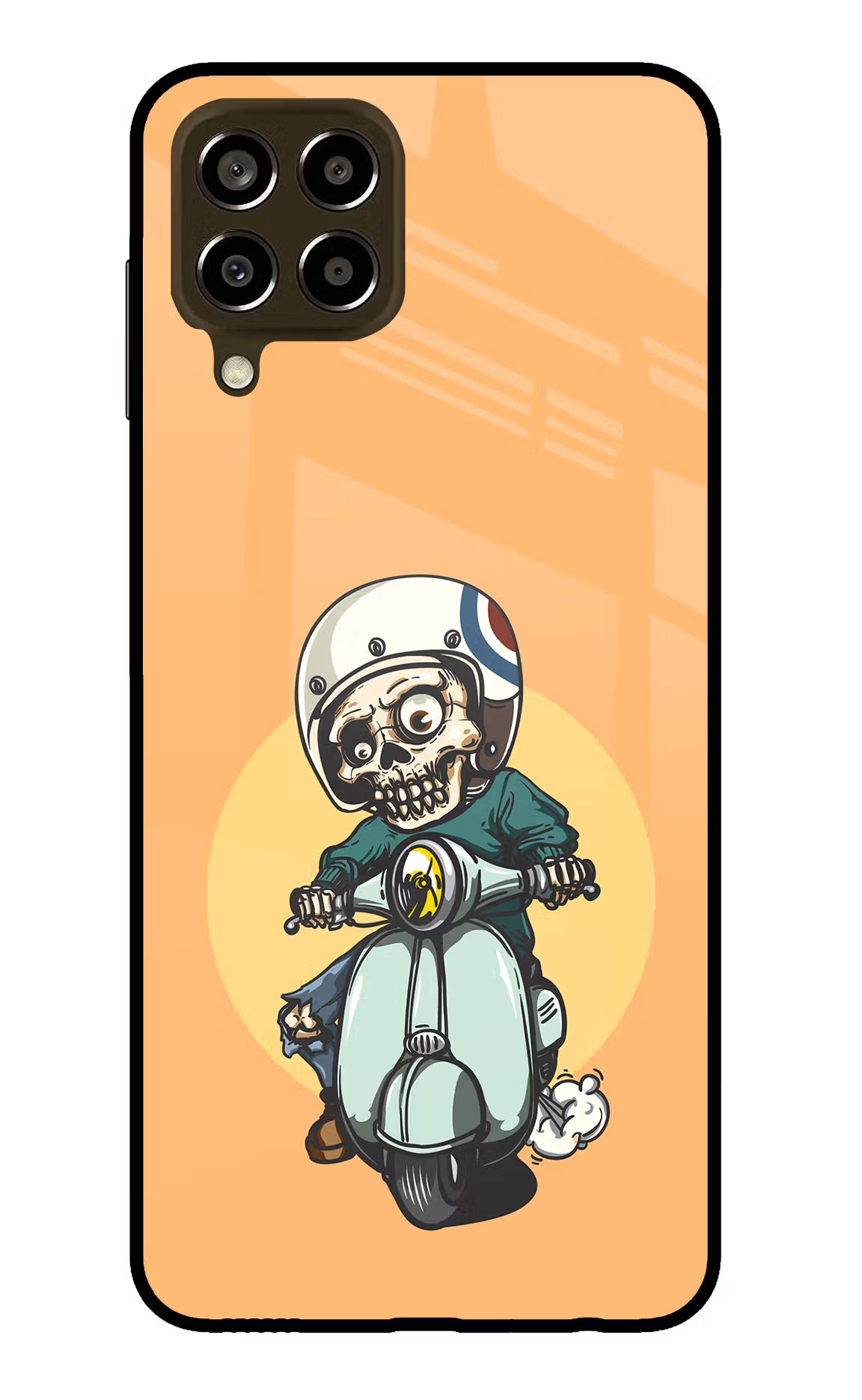 Undead Biker Samsung M33 5G Glass Case Back Cover by Casekaro
