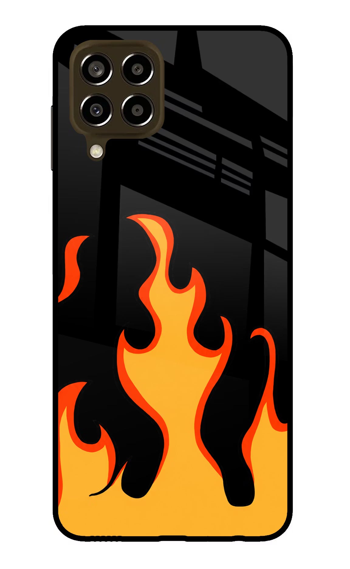 Fired Up – Black Samsung M33 5G Glass Case
