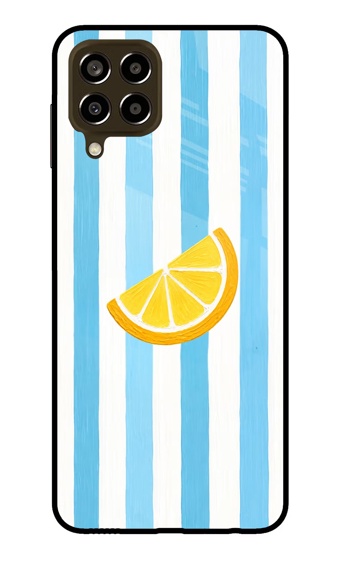 Summer Lemon Samsung M33 5G Glass Case Back Cover by Casekaro