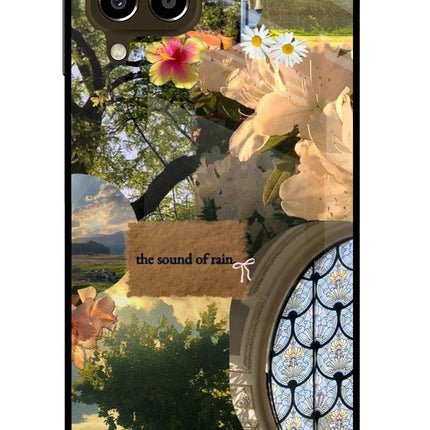 Rain Samsung M33 5G Glass Case Back Cover by Casekaro