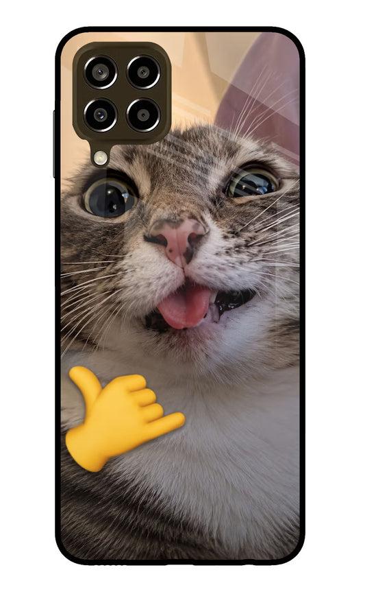 Silly Cat Call Samsung M33 5G Glass Case