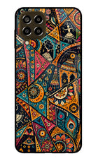 Folk Print Samsung M33 5G Glass Case