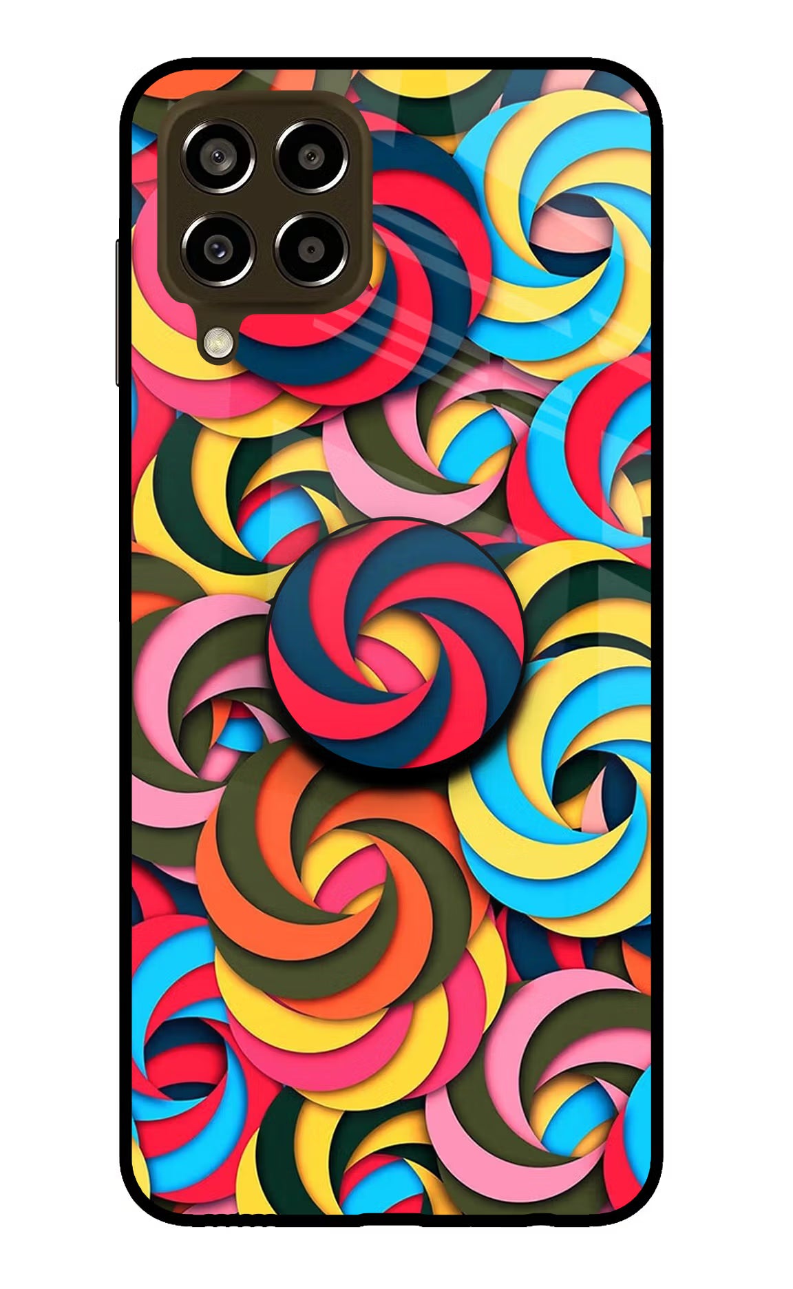 Spiral Pattern Samsung M33 5G Pop Case by Casekaro