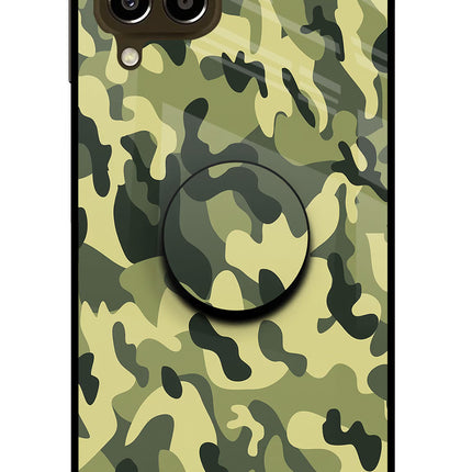 Camouflage Samsung M33 5G Glass Case