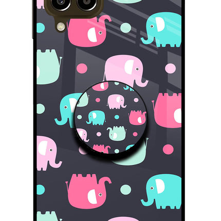 Baby Elephants Samsung M33 5G Glass Case