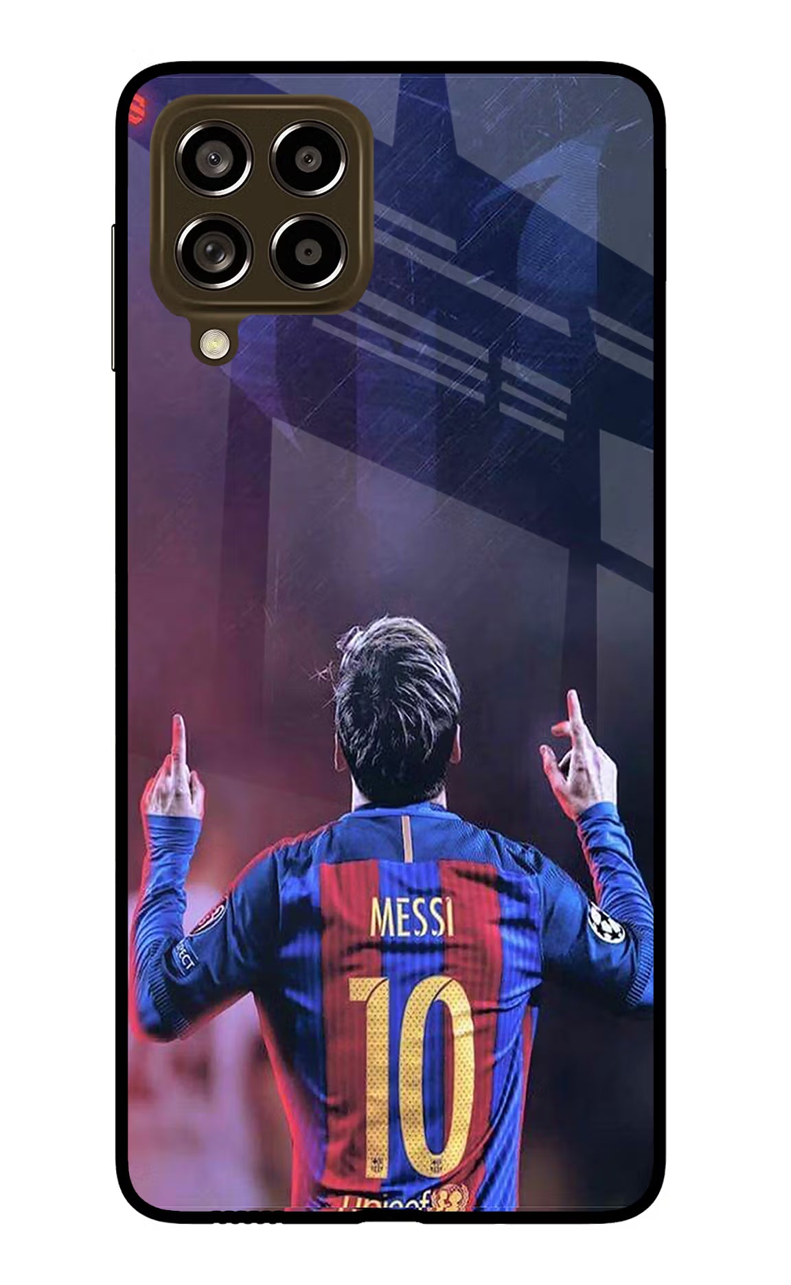 Messi Samsung M53 5G Glass Case Back Cover by Casekaro