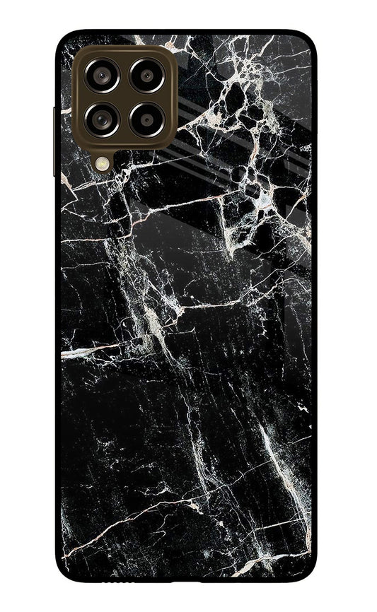 Black Marble Texture Samsung M53 5G Glass Case