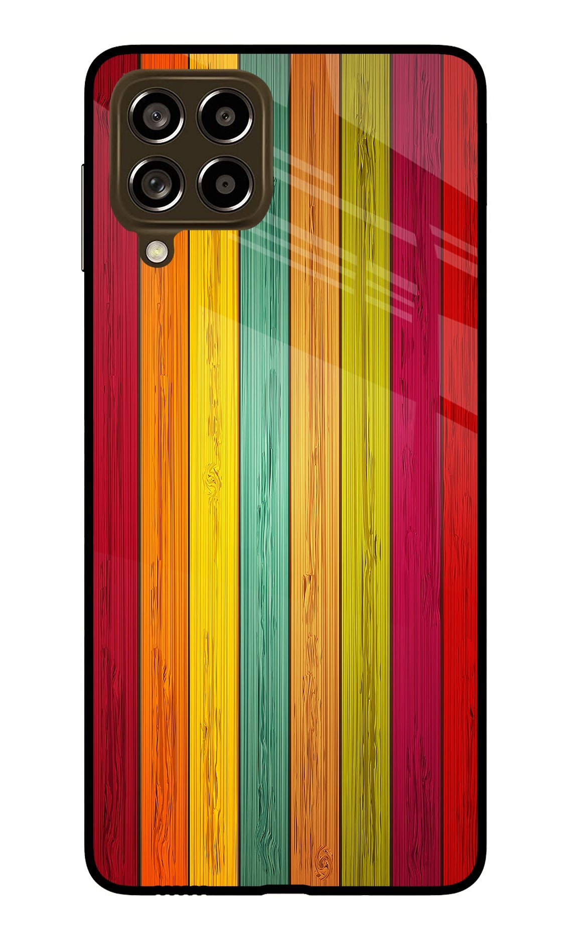 Multicolor Wooden Samsung M53 5G Back Cover