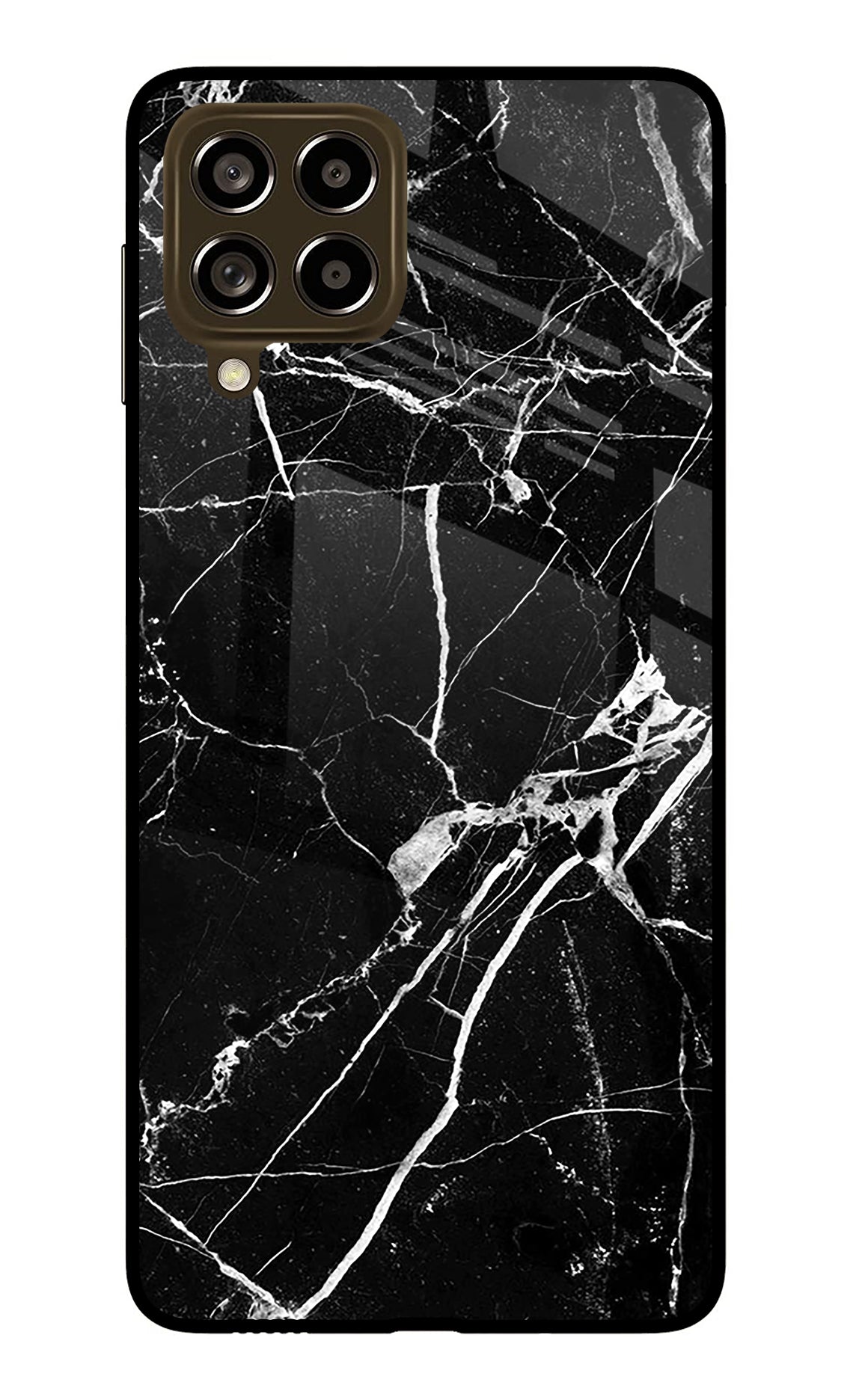 Black Marble Pattern Samsung M53 5G Back Cover